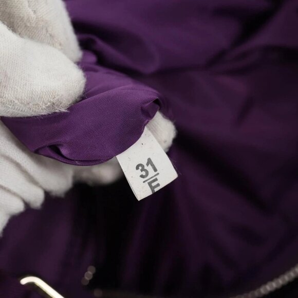 PRADA Hand Bag Nylon 2way Purple Gold Auth 138073M - Picture 11 of 16
